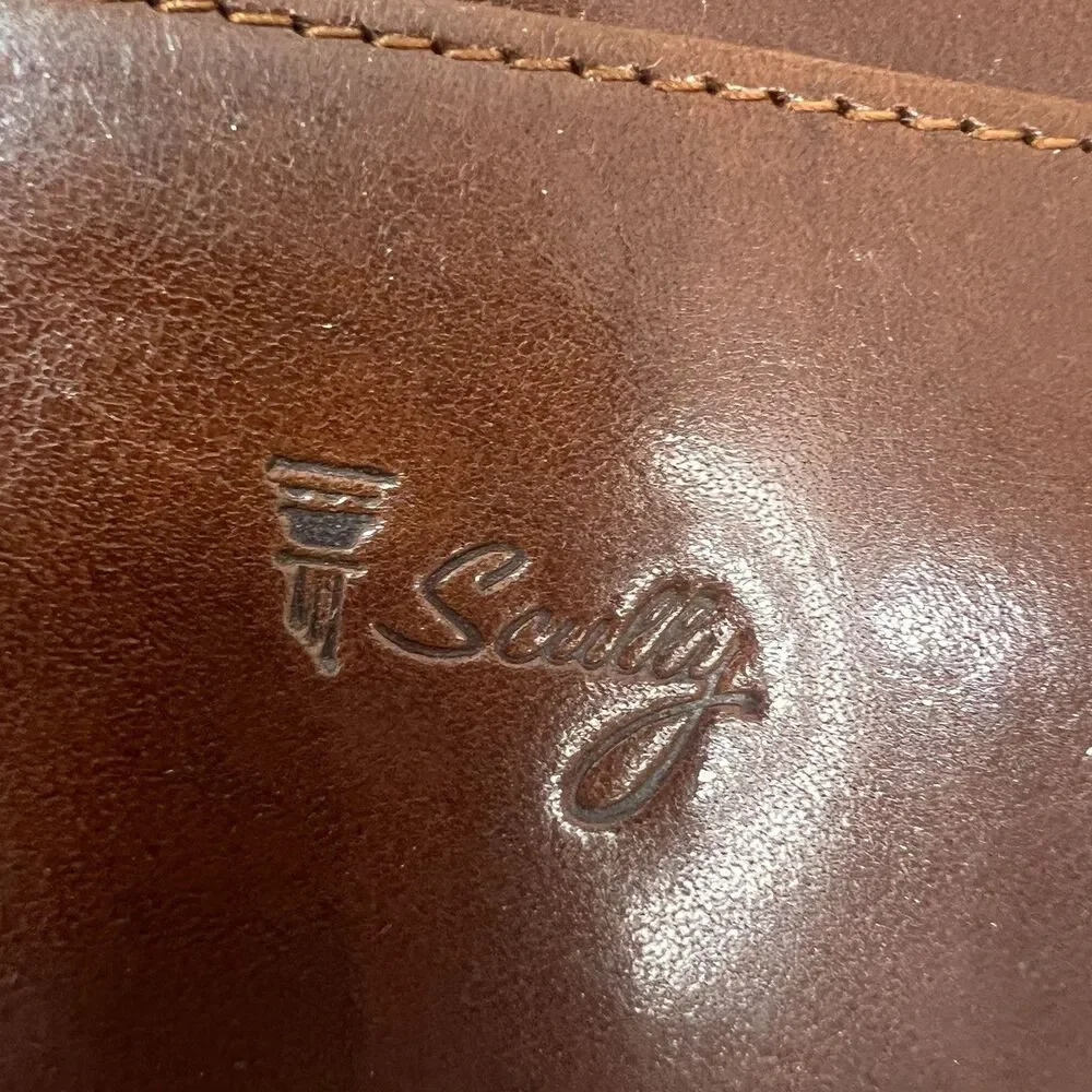Scully Medium Planner/Address Book Brown Leather Zippered 9.5” X 6” 2010